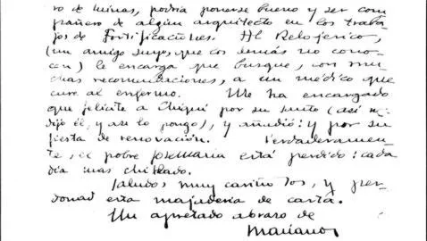 Carta, que San Josemaría escribió con seudónimo en 1937 desde una casa de salud en la que estuvo refugiado en Madrid