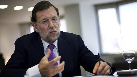 Mariano Rajoy, en su despacho de Génova