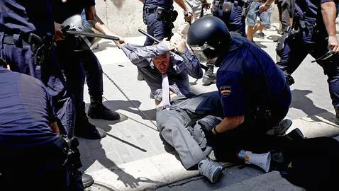 Policías, ayer en Valencia