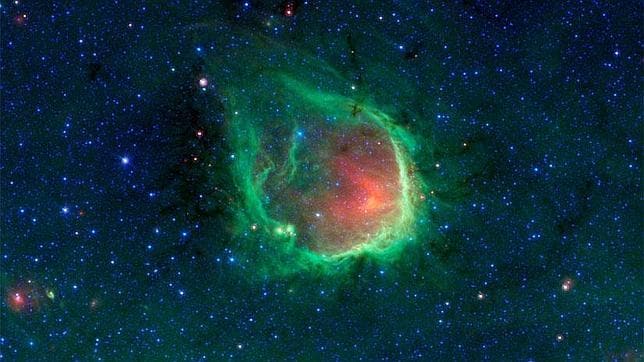 Una gigantesca burbuja verde, descubierta en el espacio