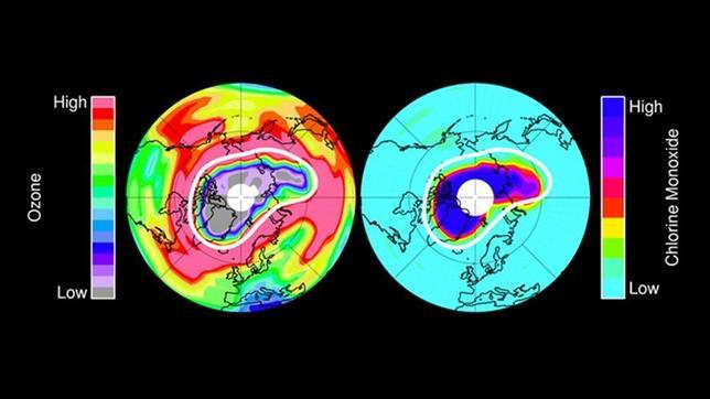 Un agujero gigantesco se abre en la capa de ozono del Ártico