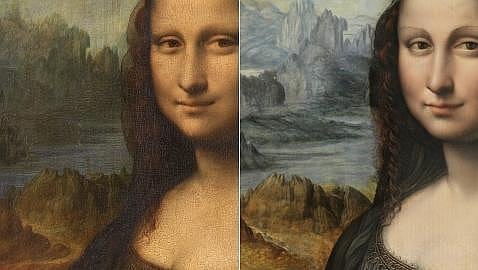 A la izquierda, el cuadro de Da Vinci. A la derecha, el del Prado