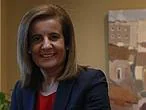 Fátima Báñez, durante la entrevista en en el Ministerio