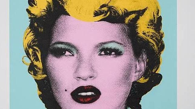 Banksy inmortalizó a Kate Moss como Warhol retrató a Marilyn Monroe. ABC