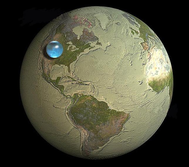 Toda el agua de la Tierra, en una esfera