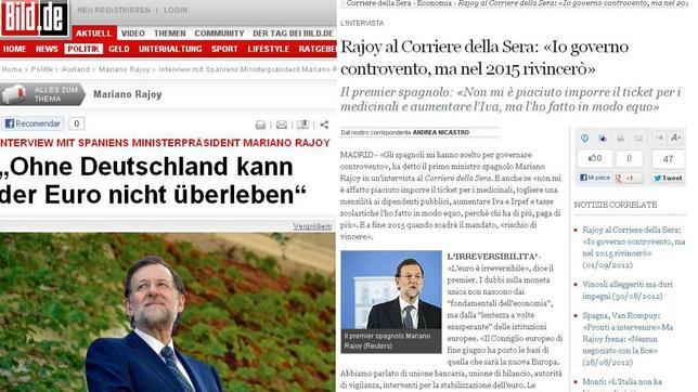 La entrevista de Mariano Rajoy en el resto de medios europeos