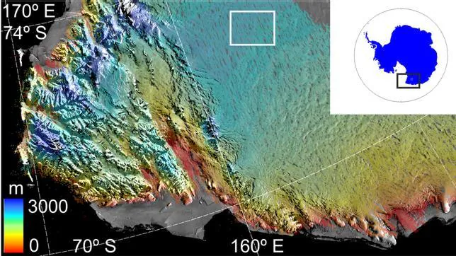 Hallan el cráter más grande jamás visto bajo la Antártida