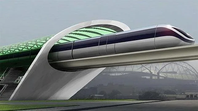Hyperloop tren magnético-neumático magnetic-pneumatic train