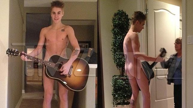 Justin Bieber le dedica una serenata desnudo a su abuela