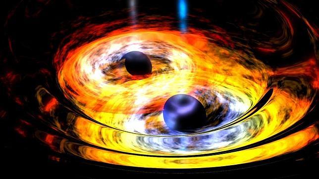 Hallan dos agujeros negros entrelazados en un baile cósmico