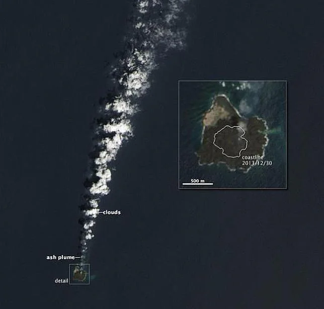 Una nueva isla nacida en el Pacífico «devora» a otra más antigua