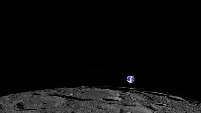La Tierra «sale» de la Luna, en una foto espectacular