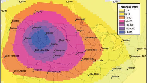La «supererupción» del Yellowstone cubriría de cenizas toda Norteamérica