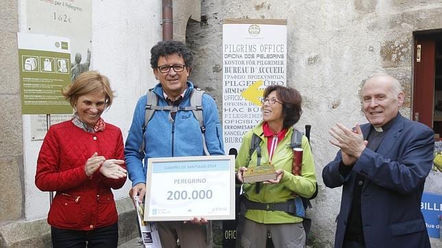 Un francés jubilado de la banca, peregrino 200.000 en el Camino en este 2014