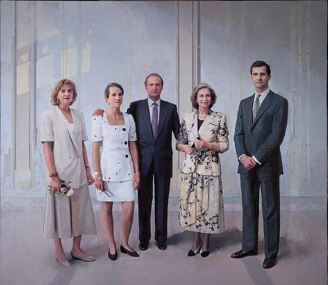 Primera imagen, en su versión definitiva, del «Retrato de la Familia de Juan Carlos I», de Antonio López