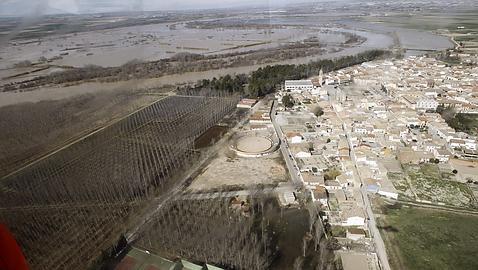 Imagen aérea de las inundaciones a principios de mes