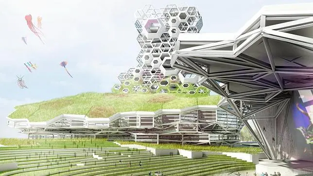 Simulación del proyecto español para el complejo cultural Kaohsiung