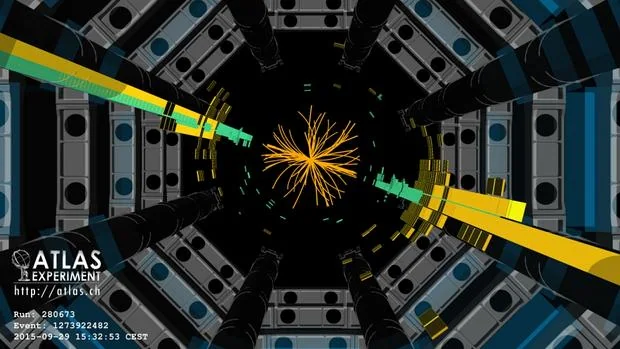 Colisión de protones en el LHC