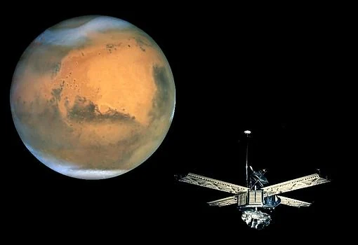 La Mariner 9 , la primera nave espacial en orbitar en torno al planeta