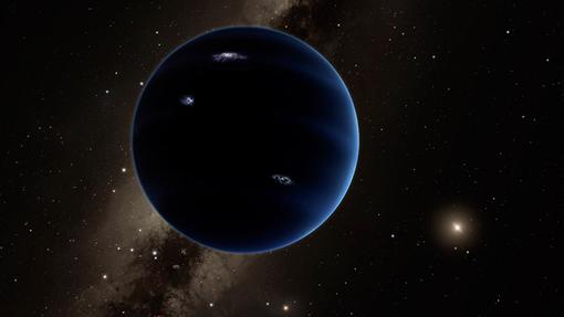 Representación artística del Planeta X, hipotético noveo planeta del Sistema Solar