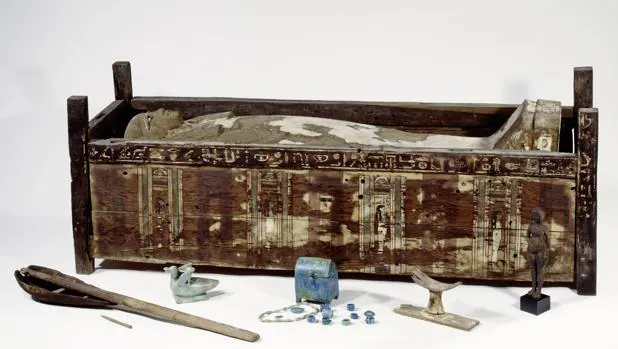 Sarcófago de Tadja, encontrado en Abusir el-Meleq (Egipto)