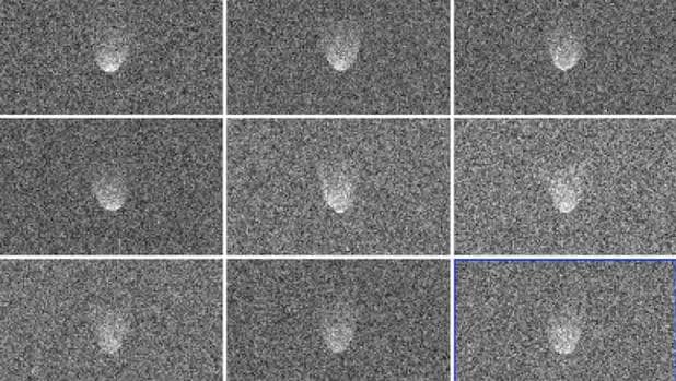 Imágenes de radar del asteroide 3122 Florence, obtenidas desde el 29 de agosto por el observatorio Goldstone en California