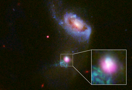 Imagen de la galaxia donde se encuentra el agujero negro «glotón»