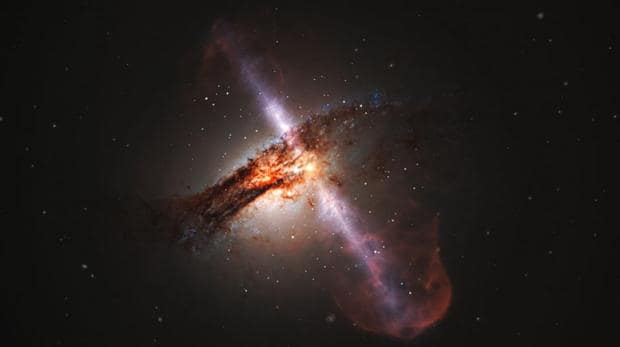 Imagen de la galaxia donde se encuentra el agujero negro «glotón»