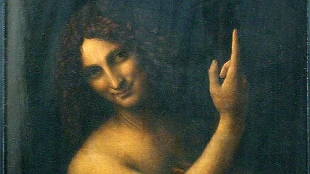 Detalle del «San Juan Bautista», de Leonardo da Vinci