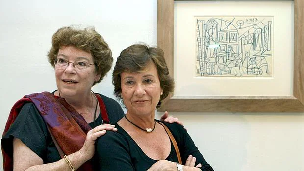 Catherine Hutin (a la izquierda), junto a Maite Ocaña, exdirectora del Museo Picasso de Barcelona
