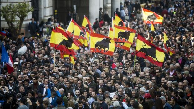 Multitudinara manifestación taurina el pasado marzo en Valencia