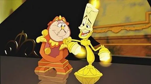 Ding Dong y Lumiere en versión animada