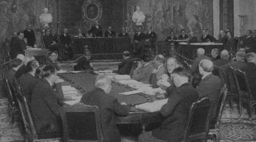 Sesión inaugural del congreso de 1934, en una de las dos únicas fotos que se conservan del evento y están en el Archivo de ABC