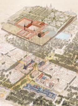 Estrategia urbana e integración del Salón de Reinos en el Campus del Prado