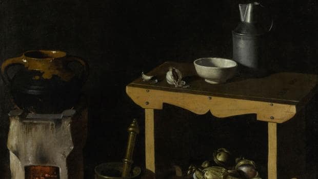 Detalle del «Bodegón de cocina» atribuido a Velázquez