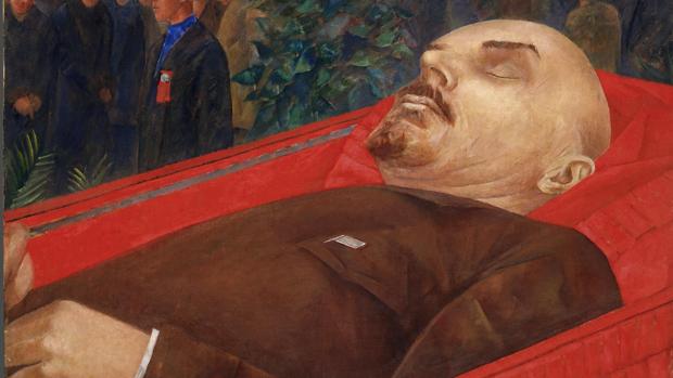 «Junto al ataúd de Lenin», óleo de Kuzma Petrov-Vodkin pintado en 1924