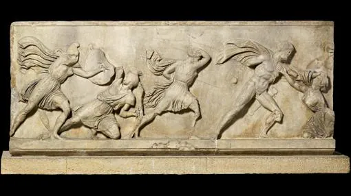 Parte de un friso del Mausoleo de Halicarnaso, una de las siete maravillas del mundo antiguo