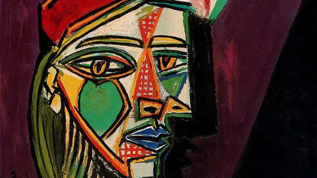 «Mujer con boina y vestido de cuadros», de Picasso