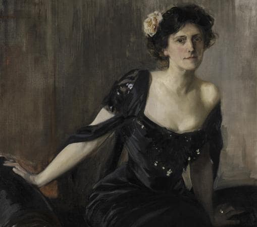 «Emilie Victorine Piolet Mitchell Gratwick» (1909), de Joaquín Sorolla. Detalle