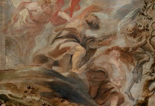 «La expulsión de Adán y Eva del Paraíso», de Rubens (1620)-Národní Galerie, Praga