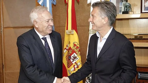 José Manuel García-Margallo y Mauricio Macri, en Buenos Aires