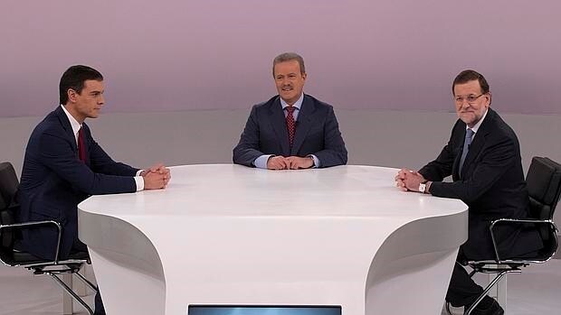Debate cara a cara entre los líderes el PP, Mariano Rajoy, y el del PSOE, Pedro Sánchez