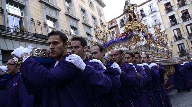 Nuestro Padre Jesús El Pobre, en su procesión por las calles de Madrid