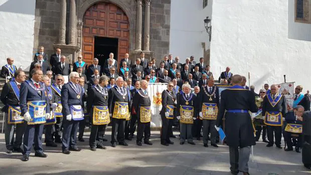 Los masones, este viernes, en Santa Cruz de La Palma