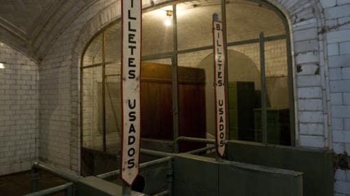 Interior de la estación fantasma de Chamberí