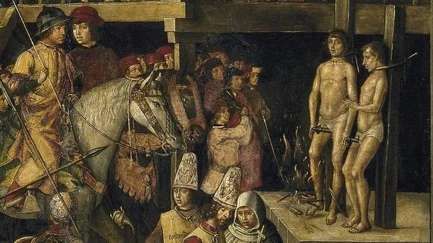 Cuadro Auto de Fe presidido por Santo Domingo de Guzmán de Pedro Berruguete (c. 1500)