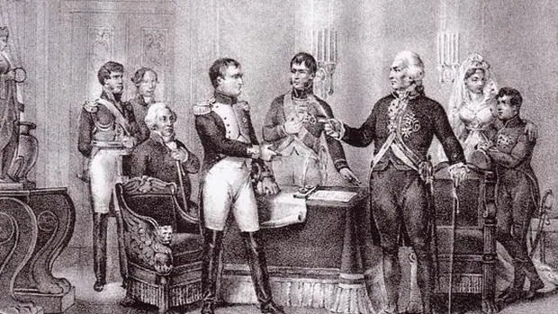 En las Abdicaciones de Bayona, Carlos IV y Fernando VII aceptaron dinero y tierras a cambio de ceder España a los franceses