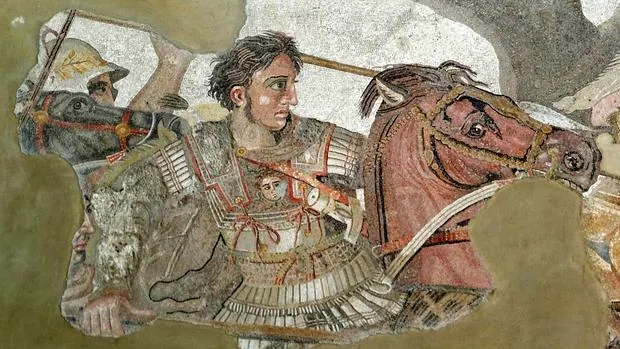 Alejandro combate contra el rey persa Darío III en la batalla de Issos