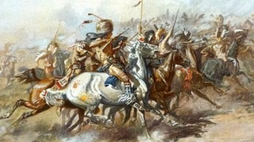 El asesinato a «bayonetazos» de Caballo Loco, el jefe indio que humilló al 7º de Caballería Batalla-kPFI--510x286@abc