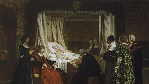 Doña Isabel la Católica dictando su testamento, por Eduardo Rosales